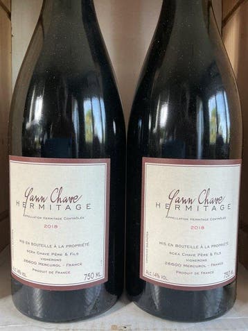 2018 Domaine Yann Chave - Hermitage - 2 Flessen (0.75 liter), Nieuw
