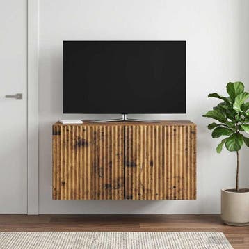 vidaXL Wandmontage TV-kast 59,5 x 31 x 30 cm Oud hout, Verzenden