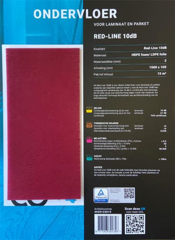 Floorlife Co-pro red-line 10db 15000x1000x2mm, Ophalen of Verzenden