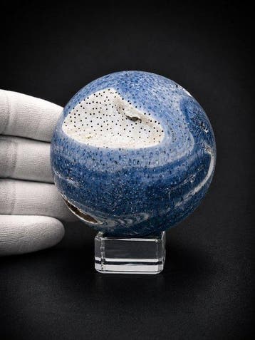 Decoratieve zeldzame blauwe koraalbol – maritieme schoonheid, Verzamelen