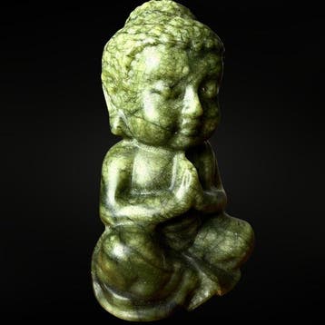 Boeddha en Jade - premium Gravure - Hoogte: 100 mm -