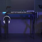 vidaXL Gamingbureau met K-vormige poten 90x60x75 cm zwart, Verzenden