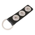 Fako Bijoux - Sleutelhanger - Leder - Click Buttons - Zwart, Verzamelen, Verzenden, Nieuw