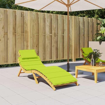 vidaXL Ligbedkussen 186x58x4 cm oxford stof heldergroen, Verzenden, Nieuw
