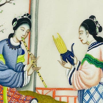 Pith Painting 19C - Onbekende kunstenaar - China - Qing