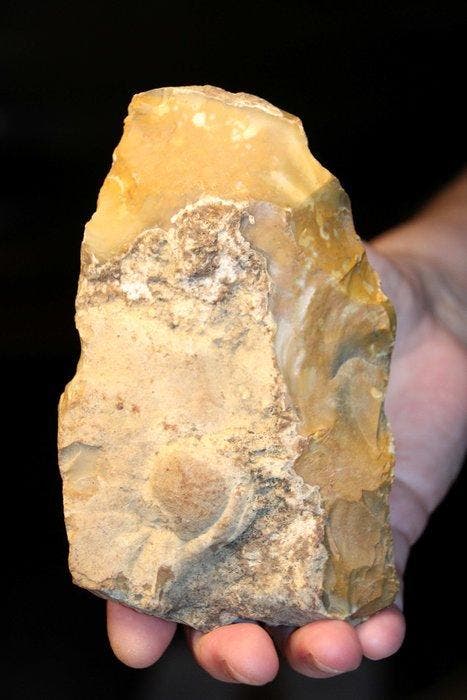 Paleolithisch Vuursteen Hâchereau - 150 mm (Zonder, Antiek en Kunst, Antiek | Overige Antiek