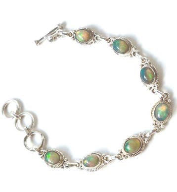 Zonder minimumprijs - Armband Zilver, Opaal Opaal, Nieuw