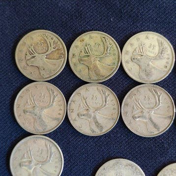 Canada. Victoria-George V. 1938-1961 (Lot van 16 munten), Postzegels en Munten