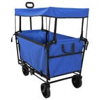 vidaXL Opvouwbare Handtrolley Zwart 105 x 56,5 x 116 cm, Verzenden