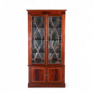 Armoire - Acajou - Vitrine en cristal