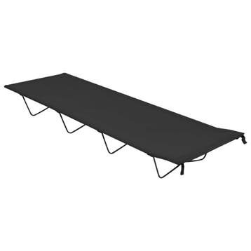 vidaXL Campingbed 180x60x19 cm oxford stof en staal zwart, Caravans en Kamperen, Kampeeraccessoires, Verzenden, Nieuw