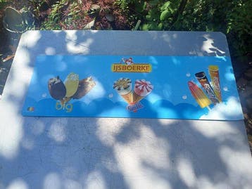 IJSBOERKE reclamebord - Ijsboerke - Reclamebord - Aluminium,, Antiek en Kunst