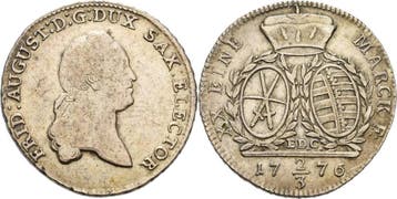 2/3 taler, daalder 1776, Sachsen-kurlinie ab 1547 (albert..., Verzenden