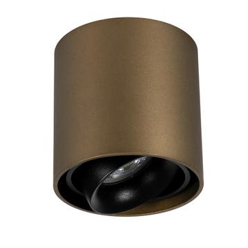 Spots opbouw Oliver Opbouwspot Rond Brons Binnenverlichting, Huis en Inrichting, Verzenden, Nieuw