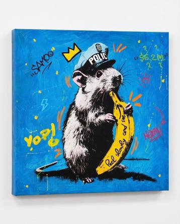 MEDSAN - Banana Cop - 100% PAINTING - UNIQUE WORK