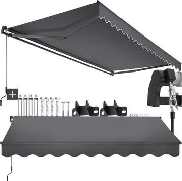 2dekans | tectake® Zonnescherm met Knikarm - 300 x 250 cm -, Ophalen of Verzenden, Nieuw