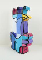 Jacqueline Schäfer - Beeld, Curly Bird XL - 48 cm - resin -