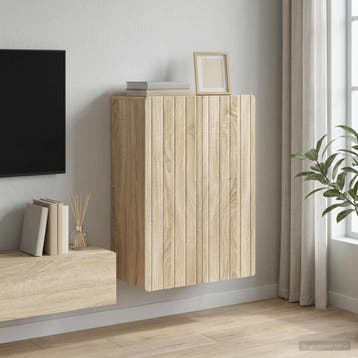 vidaXL Wandkast Sonoma Eiken 66 x 34,5 x 92 cm Bewerkt hout, Verzenden