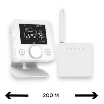 Smart WiFi Opbouw Thermostaat | Draaiknop Bediening | Draadl, Verzenden