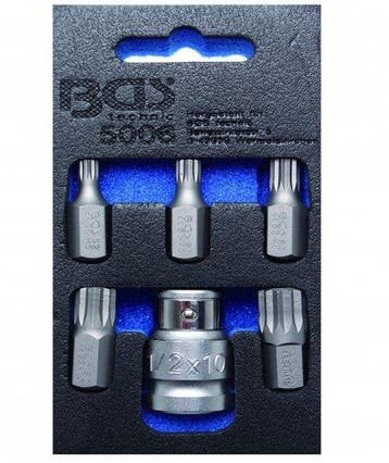 Bgs Technic Dopsleutel -veeltand bit, 6 delig, Verzenden, Nieuw