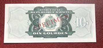 Haïti. - 10 Gourdes 1998 - Specimen - Pick 256s (Zonder