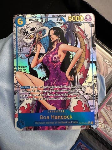 Bandai - 1 Card - One Piece - Boa Hancock Foil, Alternate, Hobby en Vrije tijd, Verzamelkaartspellen | Overige, Nieuw