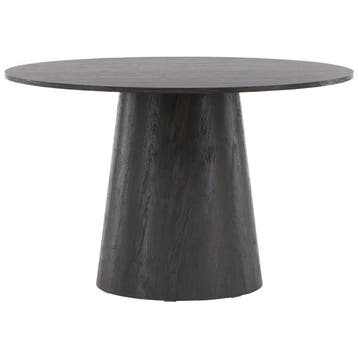 De Rebellenclub Oulu Eetkamertafel - Ø120 Cm - Donkerbruin -, Huis en Inrichting, Verzenden, Zo goed als nieuw, Hout, 60 cm of meer