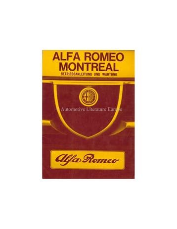 1972 ALFA ROMEO MONTREAL INSTRUCTIEBOEKJE DUITS, Ophalen of Verzenden