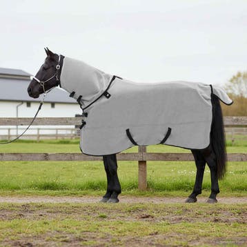 vidaXL Paardendeken Volledig Lichtgrijs en Roze 165 cm, Verzenden, Nieuw