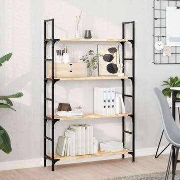 vidaXL Wandschappen 4 st zwevend 100x20x2 cm onbehandeld, Verzenden, Nieuw