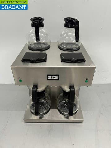 Cafetière double HCB en acier inoxydable Machine à café 2 x, Verzenden, Nieuw in verpakking