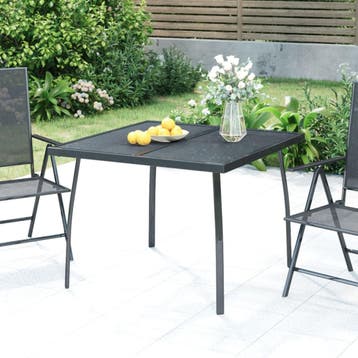 vidaXL Tuintafel 100x100x72 cm staalgaas antracietkleurig, Verzenden