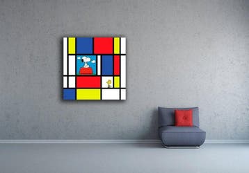 PLM-Art - Snoopy Mondrian, Antiek en Kunst