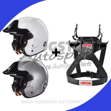 Combi Actie Stilo Helm Openface + Simpson Systeem, Autos : Divers, Pièces de sport automobile, Ophalen of Verzenden