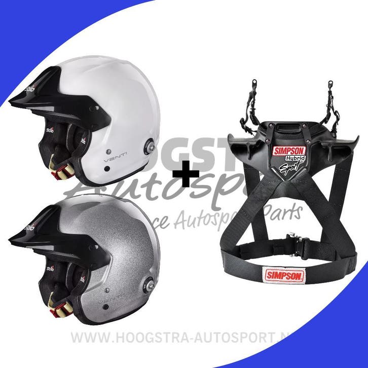 Combi Actie Stilo Helm Openface + Simpson Systeem, Auto diversen, Autosport-onderdelen, Nieuw, Ophalen of Verzenden