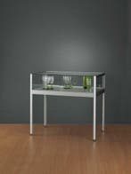 *TIP*  Luxe vitrinekast laag aluminium 100 cm, Ophalen of Verzenden