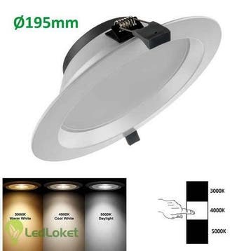 LED Tri-Color Inbouw downlight 20W | Ø195mm | 3 lichtkleuren, Verzenden, Nieuw