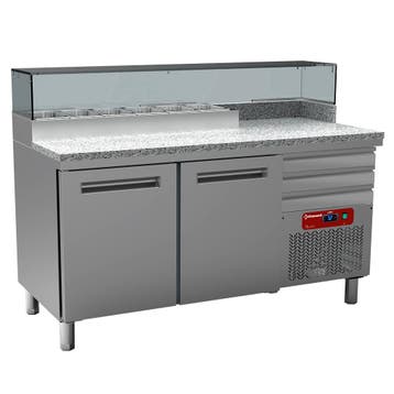 Pizzawerkbank | 260L | 2 Deuren + 3 Deegladen (EN600x400) |, Verzenden, Nieuw in verpakking