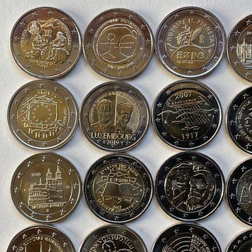 Europa. 2 Euro Various Years (25 munten) (Zonder