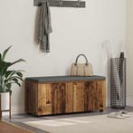 vidaXL Hallenbank Oudhout 100 x 38 x 46 cm Geengineerd Hout, Verzenden