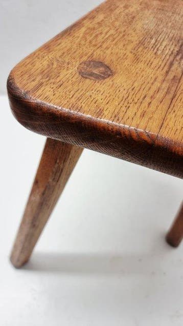 Tabouret - Chêne - Tabouret vintage en chêne