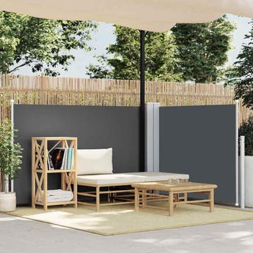vidaXL Windscherm uittrekbaar 120x600 cm antraciet, Verzenden, Nieuw