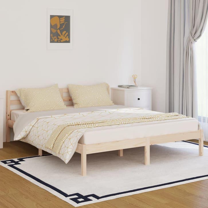 vidaXL Bedframe massief grenenhout 160x200 cm, Huis en Inrichting, Slaapkamer | Bedden, Nieuw, Verzenden