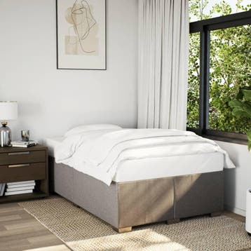vidaXL Bedframe zonder matras 120x200 cm stof taupe, Verzenden