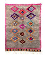 Tapis berbère marocain gris - Tapis marocain moderne - Tapis