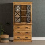 Buffetkast Mangohout Milan 100 En 3 Lades X, Verzenden, Nieuw, Overige houtsoorten, Industriële meubels