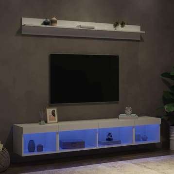 vidaXL 5-delige Tv-wandmeubelset met LED-verlichting bewerkt, Verzenden