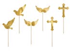 Caketopper Communie 11cm 6st, Verzenden, Nieuw