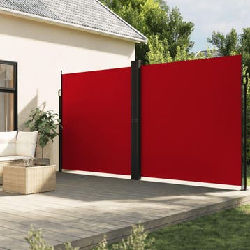 vidaXL Windscherm uittrekbaar 220x1000 cm rood, Verzenden
