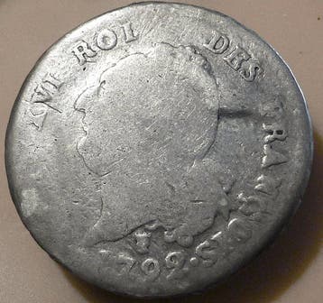 Frankrijk. Lodewijk XVI (Grondwet). 30 Sols 1792-I, Limoges, Postzegels en Munten